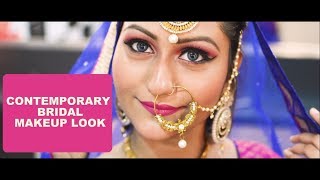 CONTEMPORARY INDIAN BRIDAL MAKEUP  KOLKATA  MEGHALAYA  INDIA [upl. by Enhpad]