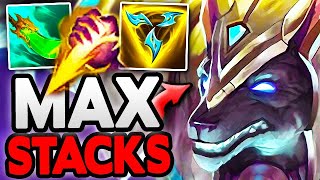 THIS BUILD MAKES JUNGLE NASUS STACK INFINITE 1V9 MACHINE AT 20 MINUTES [upl. by Nicoline620]