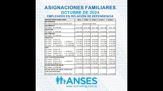 Planillas con nuevos montos de asignaciones familiares del SUAF y la AUH en octubre de 2024 [upl. by Negroj]