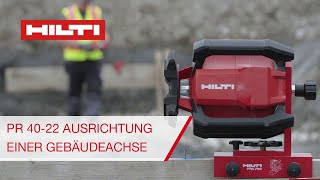 Ausrichten einer Gebäudeachse mit dem PR 4022  Hilti Rotationslaser Anleitung [upl. by Dario]