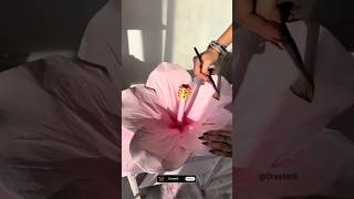 Diy Giant Hibiscus Flower  Best Creation I Ever Done  Home decor diy shorts viralshorts art [upl. by Lezley]