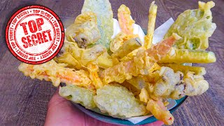 Cómo hacer TEMPURA de VERDURAS ▶ Receta TEMPURA JAPONESA muy CRUJIENTE ✅ [upl. by Wilkie]