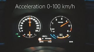 BMW X2 20d 190HP  Acceleration 0100 kmh [upl. by Enelehs]