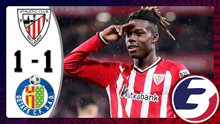 FULL MATCH HIGHLIGHTS  Athletic Bilbao vs Getafe 11  All Goals amp Highlights  La Liga 20242025 [upl. by Aneehsal]