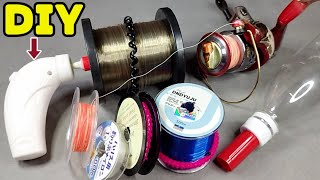 How to make a Fishing Line spooler Fishing item Fishing tackle Fishing DIY [upl. by Dudden815]