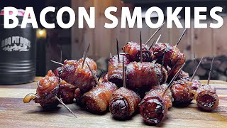 Brown Sugar Bacon Smokies  Recipe  BBQ Pit Boys [upl. by Lurlene]