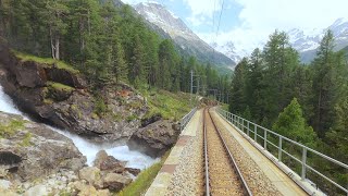 ★ 4K 🇮🇹Tirano  🇨🇭St Moritz summer cab ride Italy to Switzerland 062020 [upl. by Assiruam]