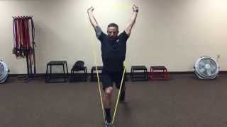 Exercise of The Week  Split Squat Band Thruster [upl. by Atteirneh]