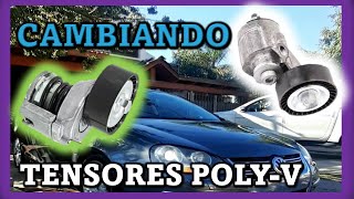 CAMBIO DE CORREAS Y TENSORES POLYV VENTO MK5 JETTA [upl. by Anglim356]