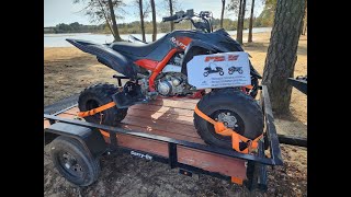 HONEST REVIEW On SUPERCLAMP ATVUTV Tie Down System superclamp raptor700r savesportquads [upl. by Lune]