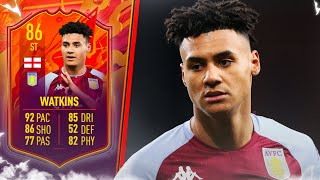 THIS CARD IS CLINICAL 🧊 86 Headliners Ollie Watkins Player Review FIFA 22 Ultimate Team [upl. by Eidarb]