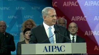 Watch Benjamin Netanyahus Surprise AIPAC Shout Out to Actress Scarlett Johansson [upl. by Ynez]