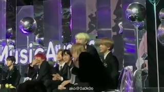 BTS Taehyung Was Surprised To See Jin And Him Best OST Nomination  Melon Music Awards 2017 [upl. by Sedrul]