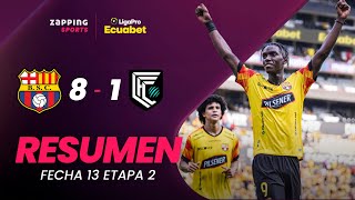 Barcelona SC 8  1 Cumbaya FC Resumen Fecha 13  2da Etapa  LigaPro Ecuabet [upl. by Justus]