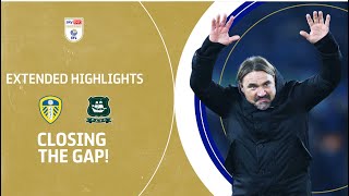 CLOSING THE GAP  Leeds United v Plymouth Argyle extended highlights [upl. by Kcirrek]