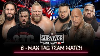 Roman Reigns Rollins amp Lesnar vs The Rock Solo amp Bronson Reed Full Match WWE Survivor Series 2024 [upl. by Bell]