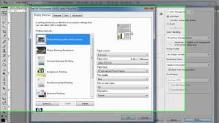 HP  PC  CS3 CS4  How to use printer color ICC profiles with Photoshop and HP printer [upl. by Aretahs]