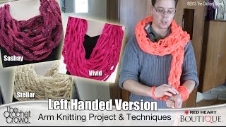 Left Handed Arm Knitting [upl. by Elatsyrk]