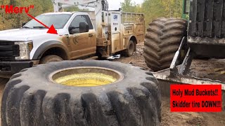 Skidder Tire DownMud Fest [upl. by Alyakcim]