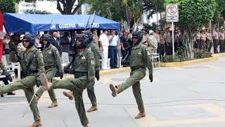 desfile militar en cuidad de Tumbes Perú [upl. by Ahsienad]