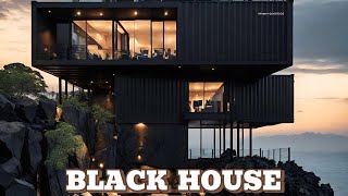 BLACK HOUSE  Ideas for Designing a Luxurious Modern and Mysterious Black House [upl. by Eriha150]