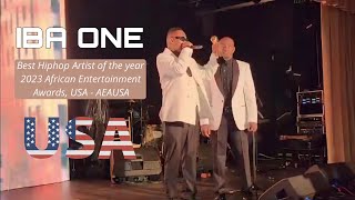 Iba One  Best Hiphop Artist of the year 2023 African Entertainment Awards USA  AEAUSA [upl. by Einahpats]