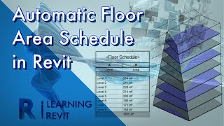 How to Create a Floor Area Schedule in Revit  Tutorial for Revit Beginners [upl. by Arraek921]