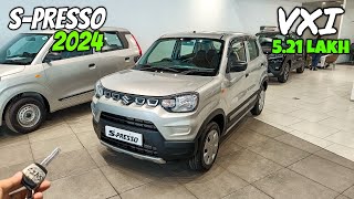 Maruti S Presso Vxi 2024 ❤️  Maruti S Presso Second Top Model  Real Life Detailed Review [upl. by Aidua]