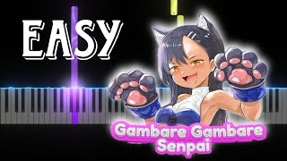 Gambare Gambare Senpai TikTok Song Easy Piano Tutorial [upl. by Pearla]