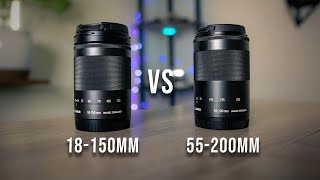 Canon EFM 18150mm vs EFM 55200mm  Canon M50 Lens Review [upl. by Nnylassej98]