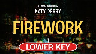 Firework Karaoke Lower Key  Katy Perry [upl. by Aztiray539]