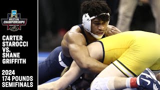 Carter Starocci v Shane Griffith 2024 NCAA wrestling semifinal 174 pounds [upl. by Tecla]