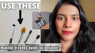 ONLY BRUSHES U NEED amp THEIR MULTIPLE USEBEGINNERS GUIDE TO MAKEUP BRUSHESmakeupbrushes [upl. by Amron311]