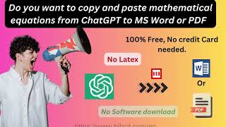 Do you want to copy and paste mathematical equations from ChatGPT to MS Word or PDF [upl. by Suaeddaht]