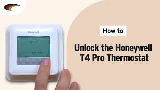 How to Unlock the Honeywell T4 Pro Thermostat [upl. by Lauretta]