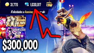 GASTANDO 1 MILLON de DIAMANTES en FREE FIRE [upl. by Atolrac]