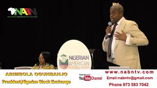 ABIMBOLA OGUNBANJO NIGERIAN STOCK EXCHANGE PRESIDENT AT NABF [upl. by Akalam]