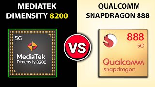 🔥 Dimensity 8200 Vs Snapdragon 888  🤔Which Better  Mediatek Dimensity 8200 Vs Snapdragon 888 [upl. by Assi813]