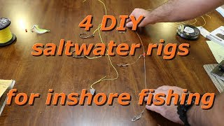 4 DIY saltwater rigs for inshore fishing [upl. by Aihsekan]