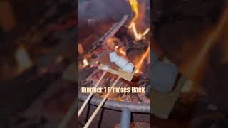 Best S’mores Hack how to roast marshmallows and make Hershey’s chocolate bar melt campfire smore [upl. by Malanie]