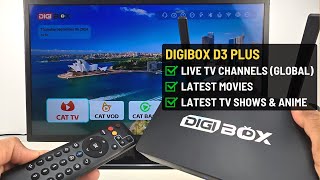 DigiBox D3 Plus Review amp Unboxing  Live TV amp Movies  IPTV Android TV Box [upl. by Niel]