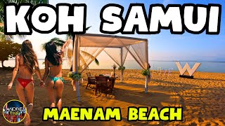 Koh Samui Maenam Beach Thailand Walking Tour 2024 [upl. by Elehcor]