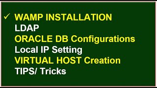 wamp Installation  oracle  ldap  vhost IP configurations [upl. by Craig]