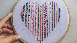 Hand embroidery for beginners  Basic Embroidery stitches for beginners  Lets Explore [upl. by Bennie]