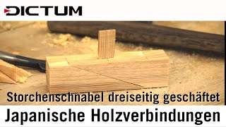 Japanische Holzverbindungen  Storchenschnabel dreiseitig geschäftet [upl. by Adela]