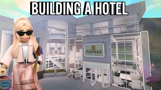 BUILDING A BLOXBURG HOTEL FOR MY TOWN  roblox [upl. by Dietz]