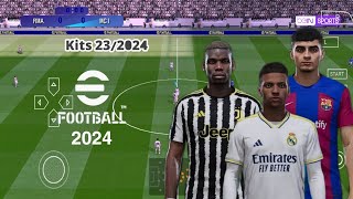 EFOOTBALL 2024 PPSSPP MOD ENGLISH VERSION LATEST UPDATE PES 2024 PSP CAMERA PS5 [upl. by Leay]