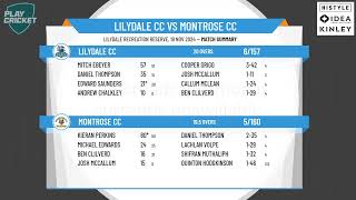 Lilydale CC v Montrose CC  T20 Round 3  Season 2425 [upl. by Bee]