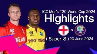 eng vs wi t20 world cup 2024 highlights  England vs West Indies t20 world cup 2024 highlights [upl. by Kylen]