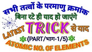 GK TRICK  सभी तत्वों के परमाणु क्रमांक याद करने की ट्रिक भाग15 Atomic No of Elements Part1 [upl. by Benjamen362]